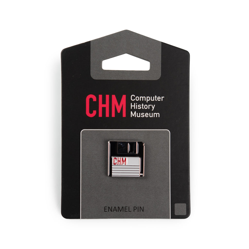 Floppy Disk Pin Black
