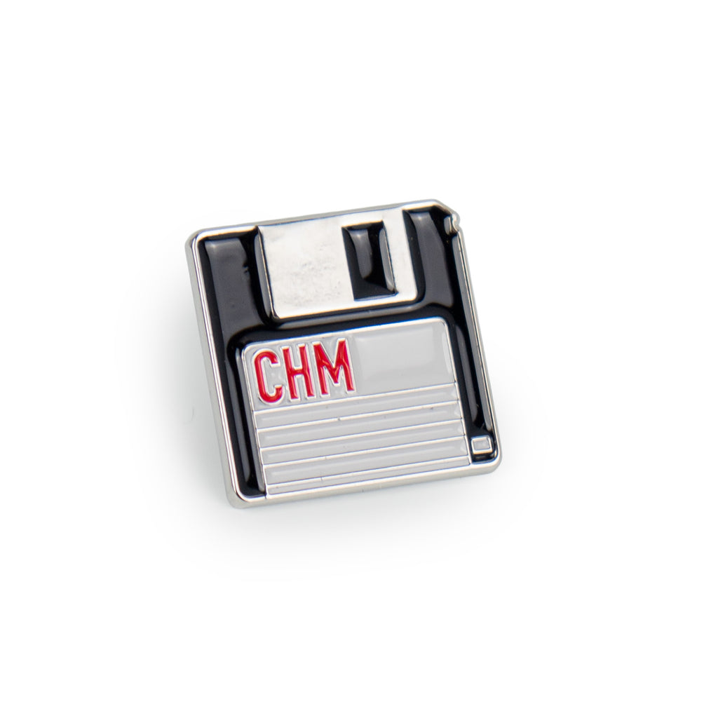 Floppy Disk Pin Black