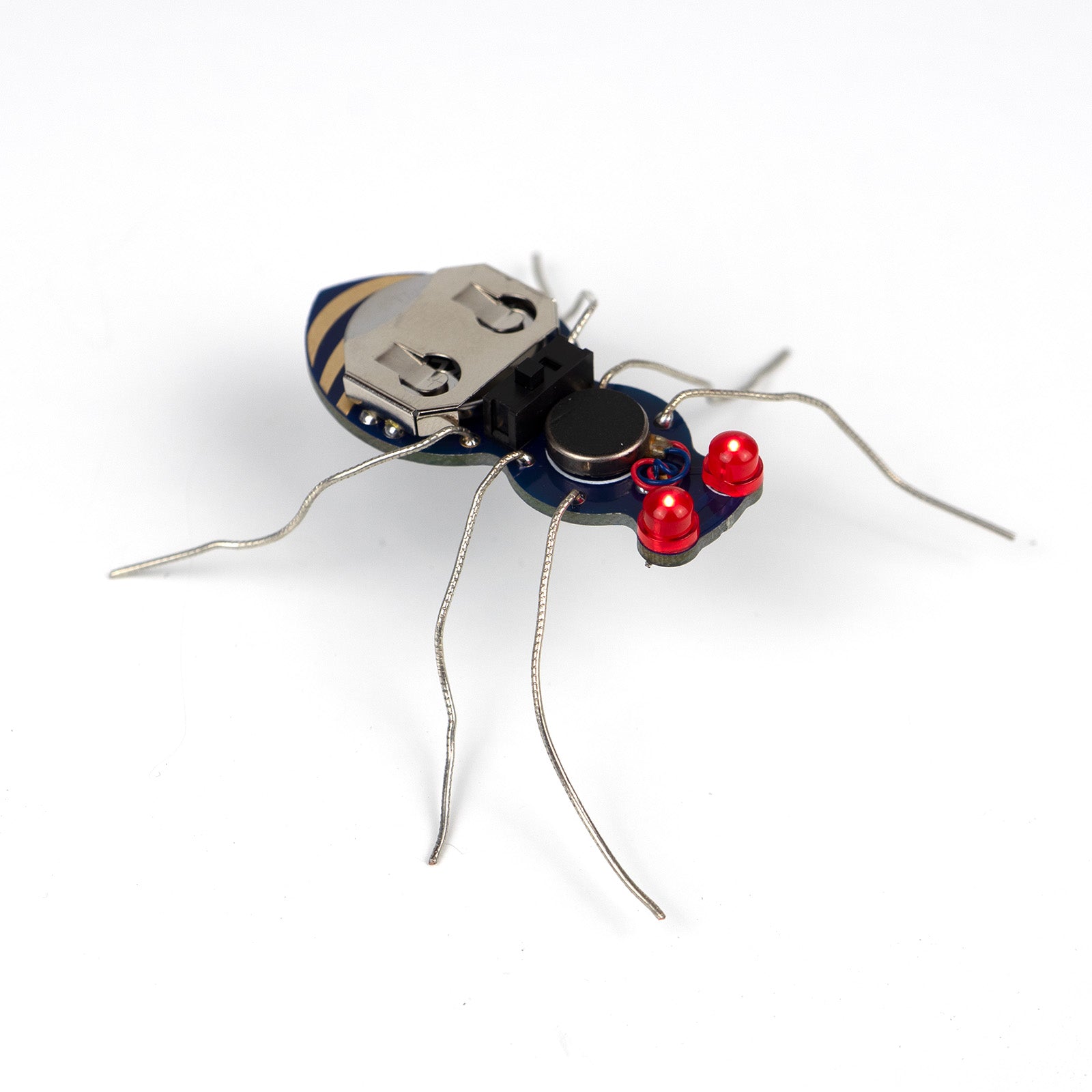 Spider-shaped electronic module with USB connection on a white background