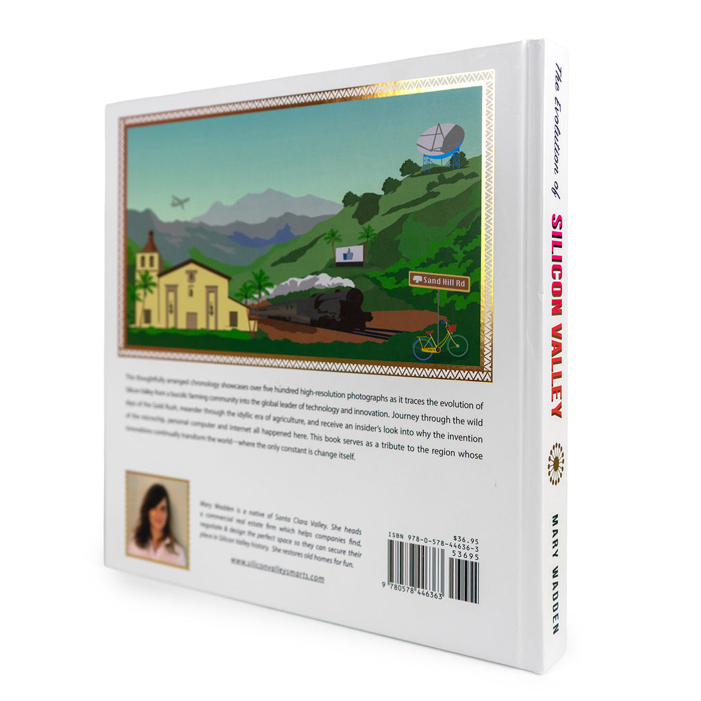 Book cover with a scenic illustration and text on a white background