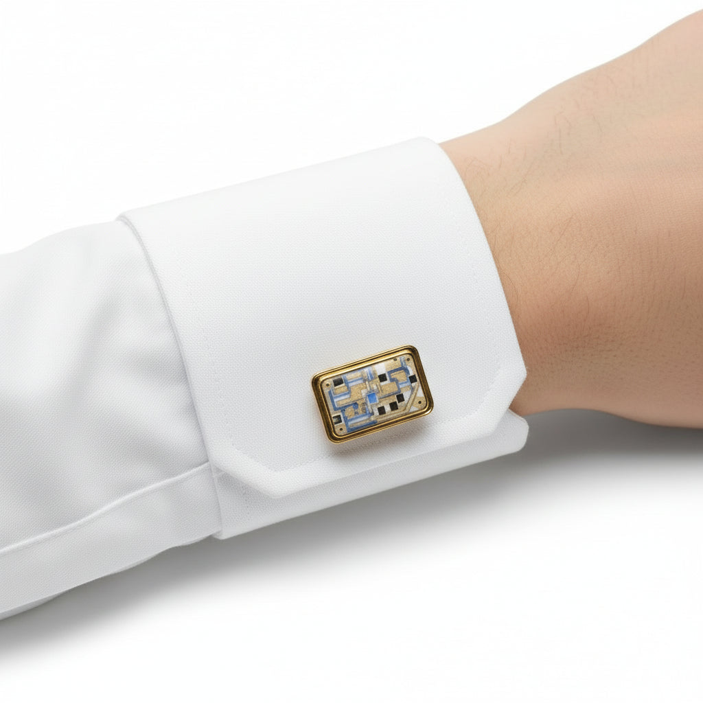 Oscillator Cuff Links Gold