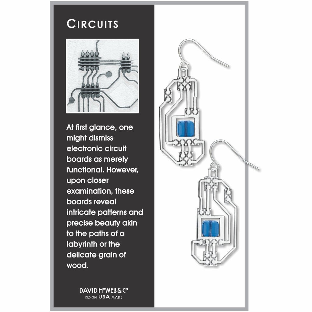 Circuits Earring - Blue