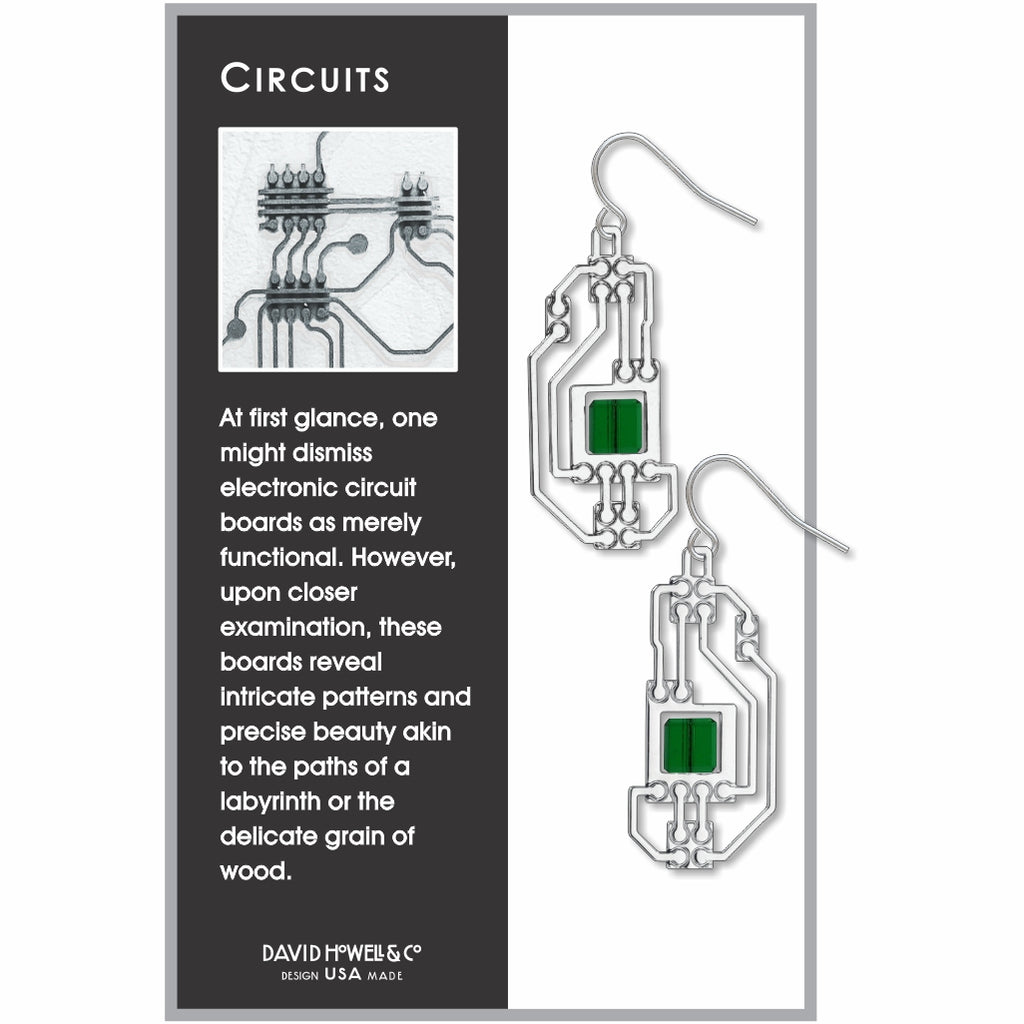 Circuits Earring - Green
