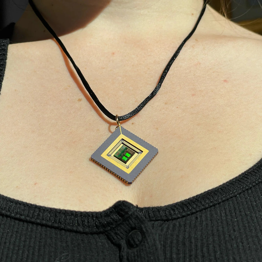 Square Pendant with IC Chip