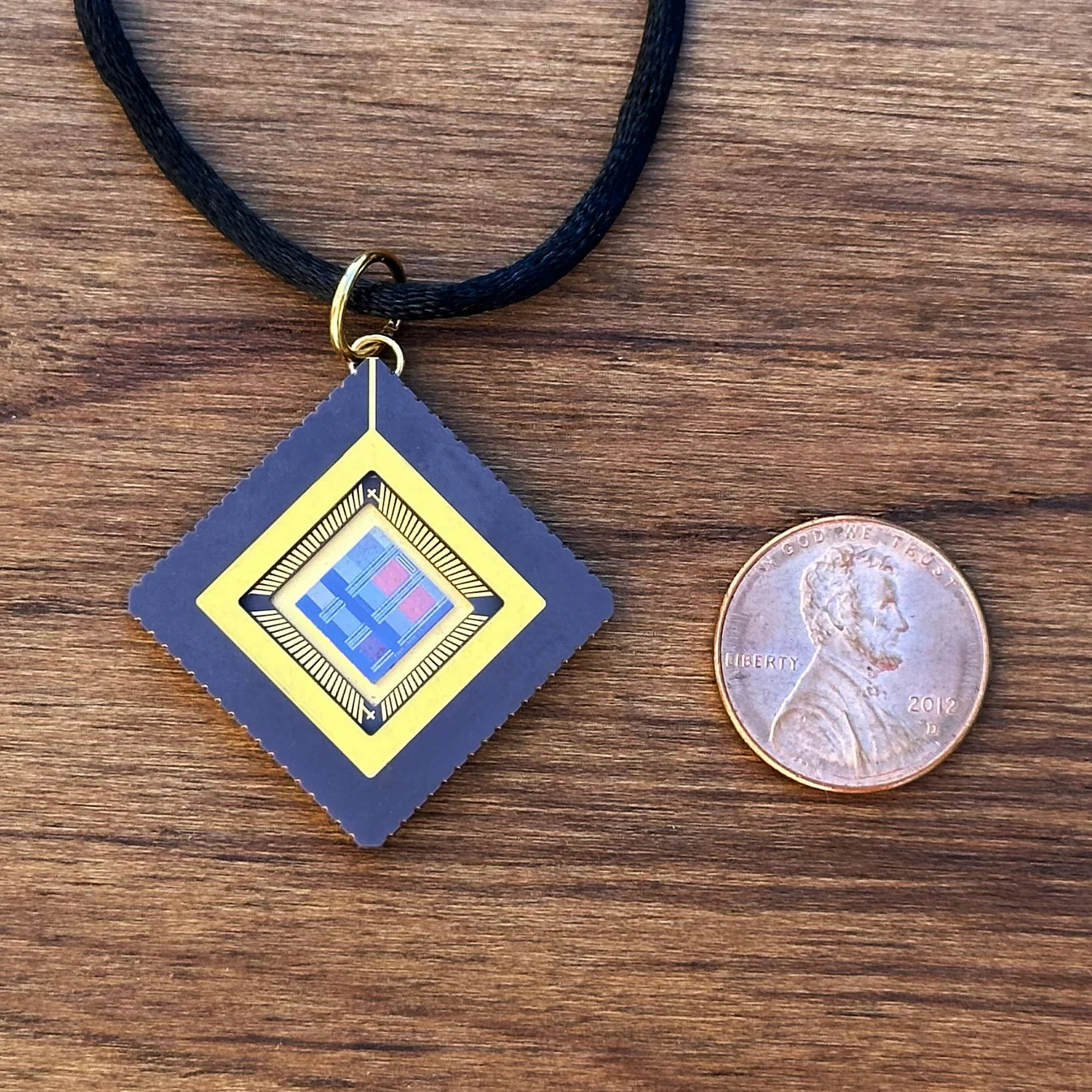 Square Pendant with IC Chip