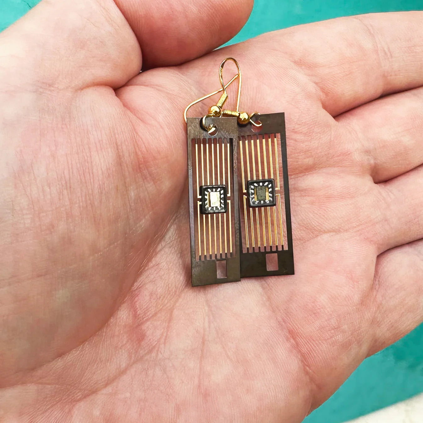 Stargate Earrings with IC Chip