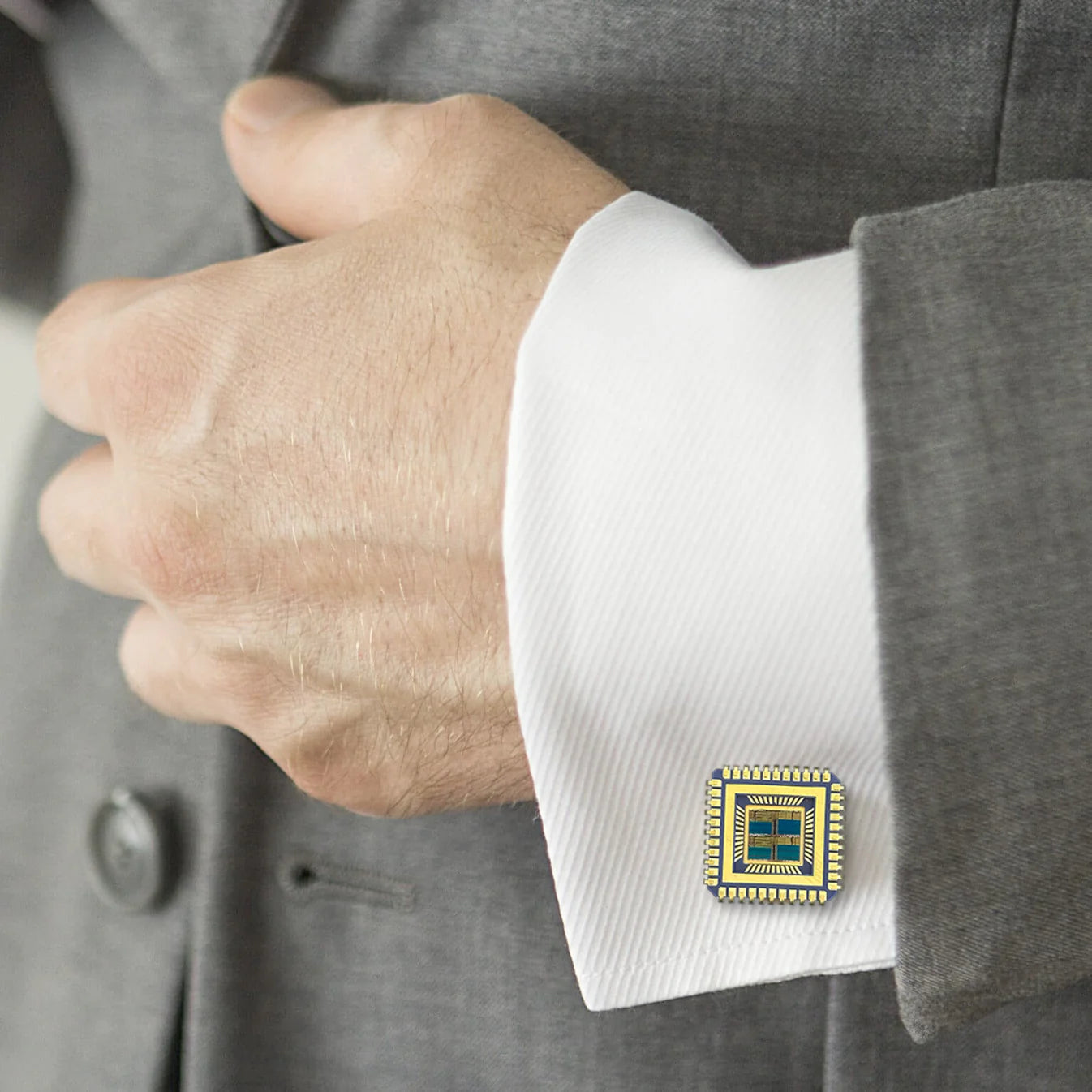 Cuff Links with IC Chip