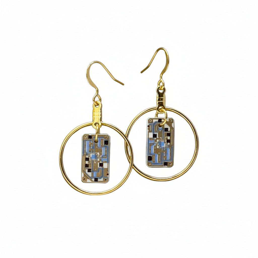 Apple Oscillator Hoop Earring